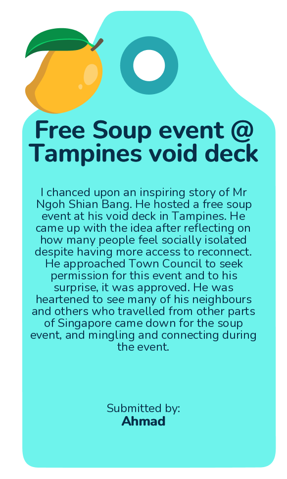 Free Soup event @ Tampines void deck